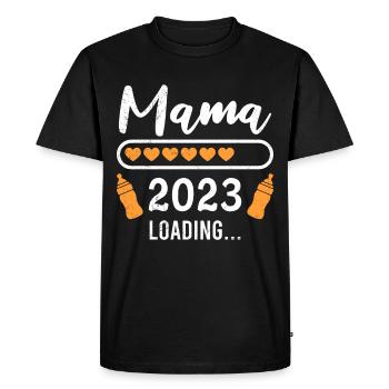 Mom 2023 loading Mom Pregnancy Mom - Men's Premium Organic T-Shirt - black - Front - Nico (187cm)
