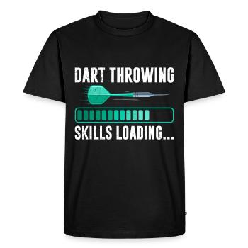 Compétences de lancer de fléchettes Chargement des fléchettes Joueur de fléchettes - T-shirt Premium bio Homme - noir - Devant - Nico (187cm)
