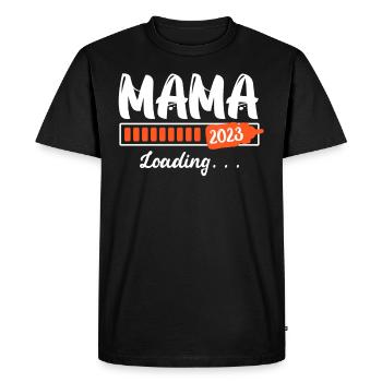 Maman sera enceinte en 2023 d’une fille Garçon Maman - T-shirt Premium bio Homme - noir - Devant - Nico (187cm)
