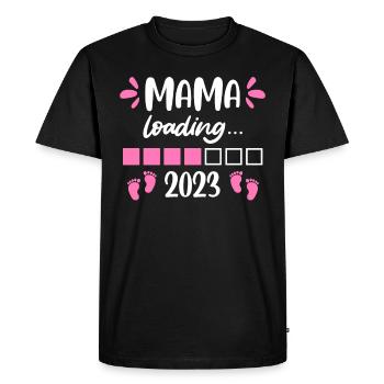 Mom 2023 Baby loading Pregnant with Girl - Men's Premium Organic T-Shirt - black - Front - Nico (187cm)