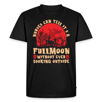 Les infirmières peuvent reconnaître que la pleine lune - T-shirt Premium bio Homme - noir - Devant - Nico (187cm)