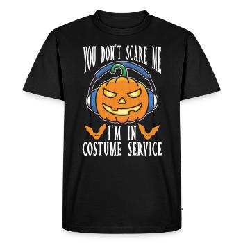 Tu ne me fais pas peur, je suis dans le - T-shirt Premium bio Homme - noir - Devant - Nico (187cm)