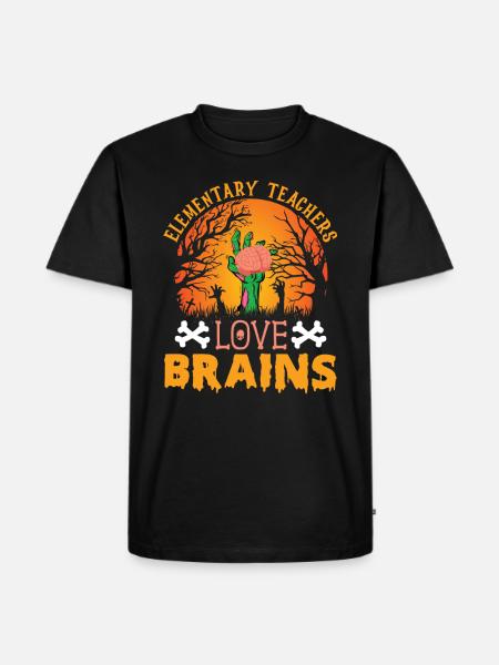 Elementarlehrer Lieben Brains Grundschule - Männer Premium Bio T-Shirt - Schwarz