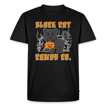 Black Cat Candy Co. - Men's Premium Organic T-Shirt - black - Front - Nico (187cm)