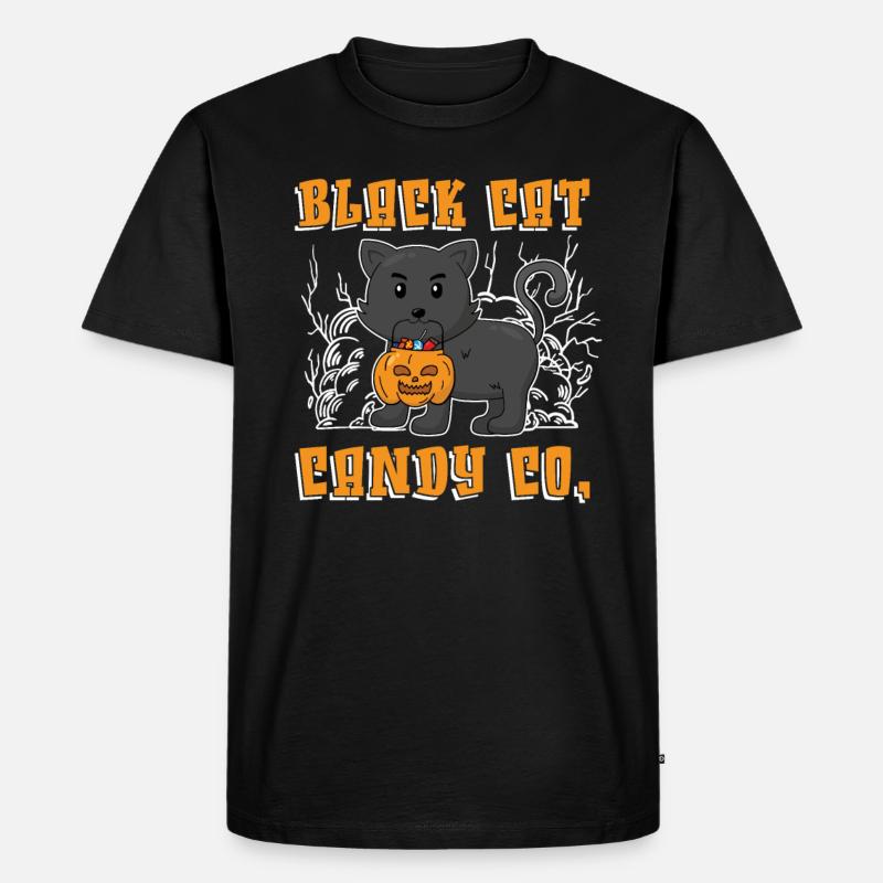 Black Cat Candy Co. - Männer Premium Bio T-Shirt - Schwarz