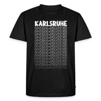 Karlsruhe Germany City Font Skyline Home - Men's Premium Organic T-Shirt - black - Front - Nico (187cm)