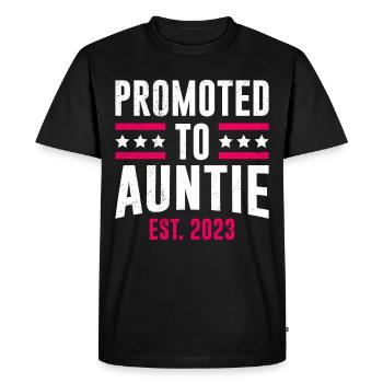 Promue tante 2023 Tu vas être une tante - T-shirt Premium bio Homme - noir - Devant - Nico (187cm)