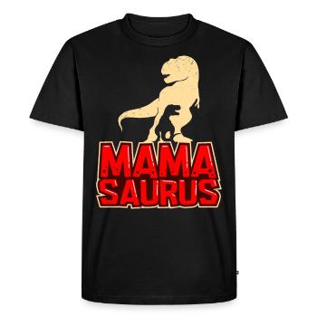 Mama Saurus Mom-to-be Mother's Day - Men's Premium Organic T-Shirt - black - Front - Nico (187cm)