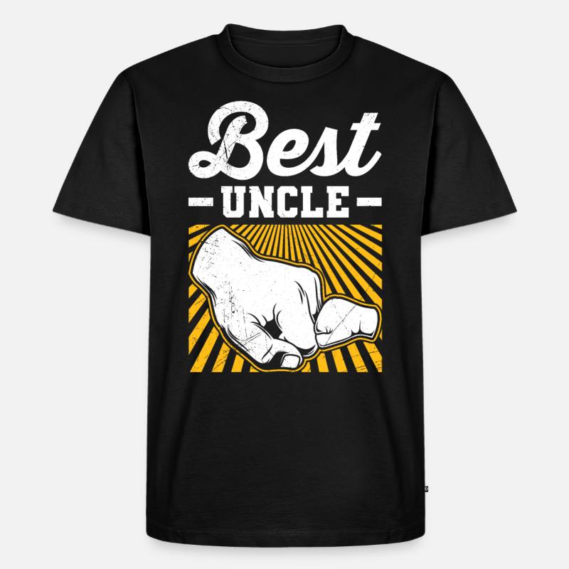 Bester Onkel - Männer Premium Bio T-Shirt - Schwarz
