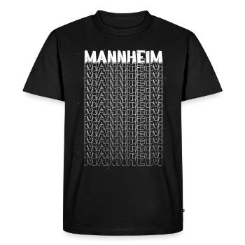 Mannheim Germany City Font Skyline Home - Men's Premium Organic T-Shirt - black - Front - Nico (187cm)