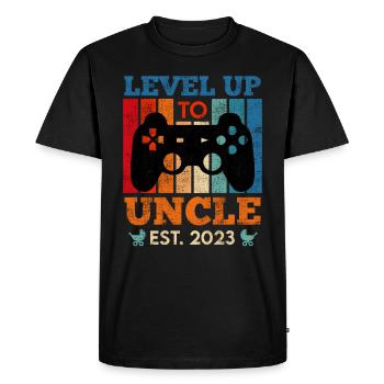 Niveau de l’oncle de jeu jusqu’à l’oncle 2023 - T-shirt Premium bio Homme - noir - Devant - Nico (187cm)