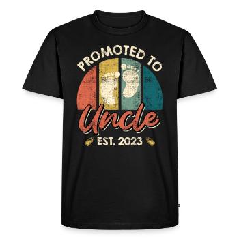 Promu oncle 2023 - T-shirt Premium bio Homme - noir - Devant - Nico (187cm)