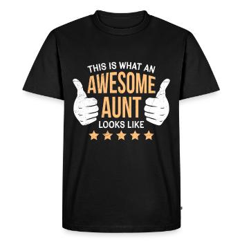 Meilleure tante au monde Famille Oncle Tante - T-shirt Premium bio Homme - noir - Devant - Nico (187cm)