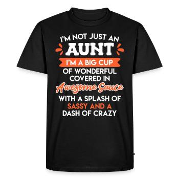 Merveilleuse tante Meilleure tante du monde Tante - T-shirt Premium bio Homme - noir - Devant - Nico (187cm)