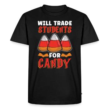 Becomes student against Candy primary school teacher - Men's Premium Organic T-Shirt - black - Front - Nico (187cm)