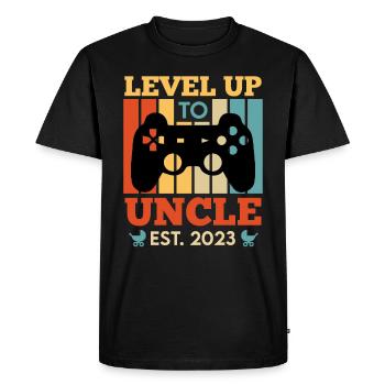 Niveau de l’oncle de jeu jusqu’à l’oncle 2023 - T-shirt Premium bio Homme - noir - Devant - Nico (187cm)
