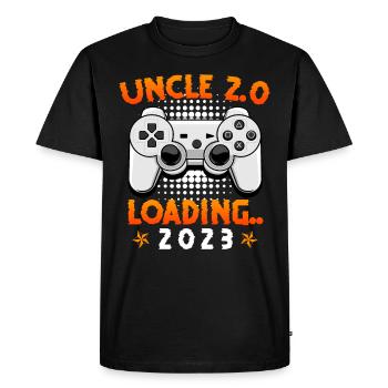 Uncle 2.0 loading Double Uncle Uncle 2023 - Men's Premium Organic T-Shirt - black - Front - Nico (187cm)