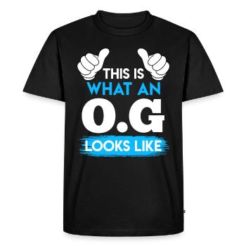 O.G. Uncle Gangster Uncle - Men's Premium Organic T-Shirt - black - Front - Nico (187cm)