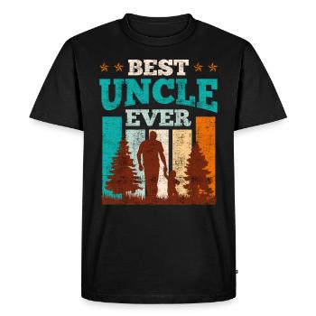 Best Uncle ever Uncle - Men's Premium Organic T-Shirt - black - Front - Nico (187cm)