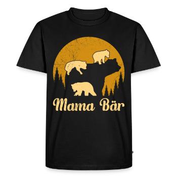 Mama Bear Expectant Mama - Men's Premium Organic T-Shirt - black - Front - Nico (187cm)