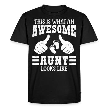 This is what the best aunt in the world looks like Uncle Aunt - Men's Premium Organic T-Shirt - black - Front - Nico (187cm)