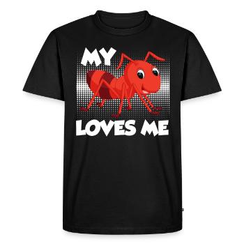 Ma tante m’aime Fourmi Tante Meilleure tante - T-shirt Premium bio Homme - noir - Devant - Nico (187cm)