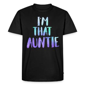 Je suis une telle tante Je suis cette tante Meilleure tante - T-shirt Premium bio Homme - noir - Devant - Nico (187cm)