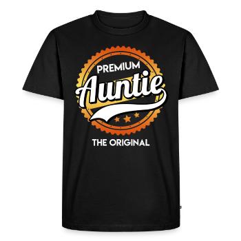 Premium Aunt The Original Aunt Best Aunt - Men's Premium Organic T-Shirt - black - Front - Nico (187cm)