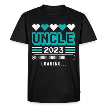 Chargement de l’oncle 2023 - T-shirt Premium bio Homme - noir - Devant - Nico (187cm)