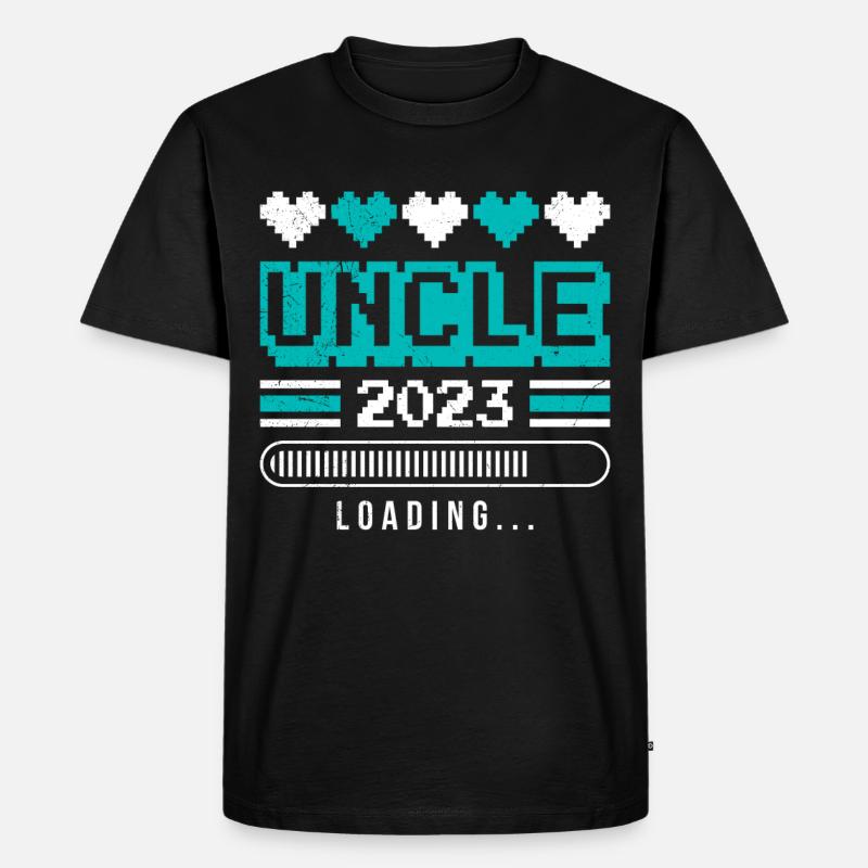 Onkel 2023 loading - Männer Premium Bio T-Shirt - Schwarz