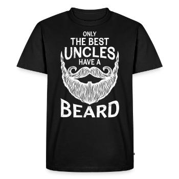 Les meilleurs oncles ont un oncle barbu - T-shirt Premium bio Homme - noir - Devant - Nico (187cm)