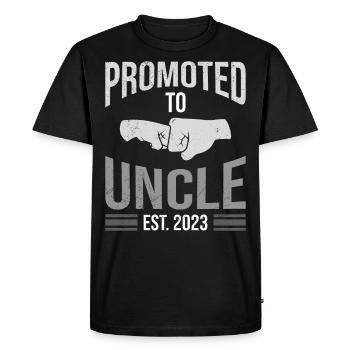 Promu Oncle 2023 - T-shirt Premium bio Homme - noir - Devant - Nico (187cm)