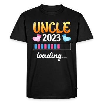 Oncle 2023 chargement meilleur oncle 2023 - T-shirt Premium bio Homme - noir - Devant - Nico (187cm)