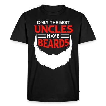 Les meilleurs oncles ont une barbe - T-shirt Premium bio Homme - noir - Devant - Nico (187cm)