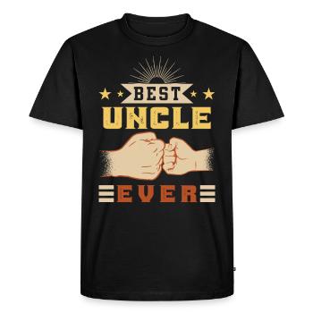 Best Uncle ever Vintage Uncle - Men's Premium Organic T-Shirt - black - Front - Nico (187cm)