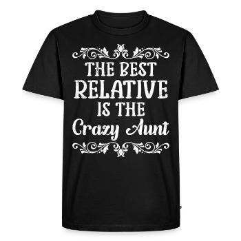 Le meilleur parent est la tante folle - T-shirt Premium bio Homme - noir - Devant - Nico (187cm)