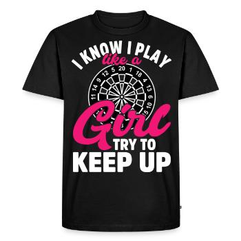 Funny darts gift idea for darts players darts - Men's Premium Organic T-Shirt - black - Front - Nico (187cm)
