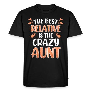 Le meilleur parent est la tante folle - T-shirt Premium bio Homme - noir - Devant - Nico (187cm)