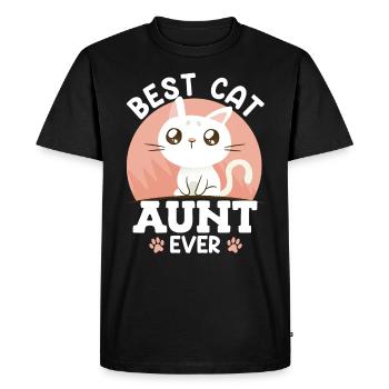 Chère tante de chats Meilleure tante du monde - T-shirt Premium bio Homme - noir - Devant - Nico (187cm)