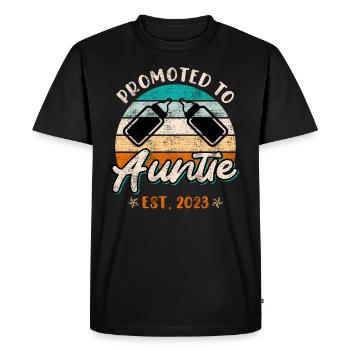 Promu à la promotion de tante Meilleure tante - T-shirt Premium bio Homme - noir - Devant - Nico (187cm)