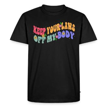 Gardez vos lois hors de mon corps Fleuriste Fleuriste Jardinier - T-shirt Premium bio Homme - noir - Devant - Nico (187cm)