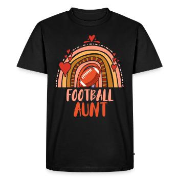 Tante de football ma tante va au football avec moi - T-shirt Premium bio Homme - noir - Devant - Nico (187cm)