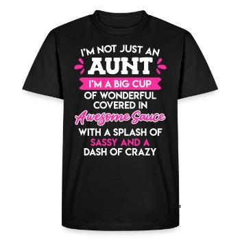 Merveilleuse tante Meilleure tante du monde Tante - T-shirt Premium bio Homme - noir - Devant - Nico (187cm)
