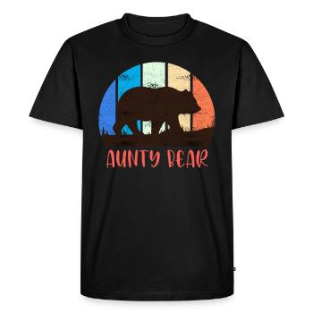 Tante Ours Maman Ours Super Tante - T-shirt Premium bio Homme - noir - Devant - Nico (187cm)