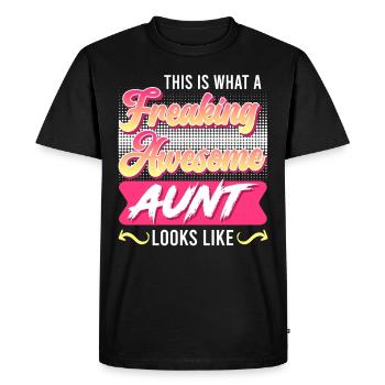 Voici à quoi ressemble une tante vraiment cool Meilleure tante - T-shirt Premium bio Homme - noir - Devant - Nico (187cm)