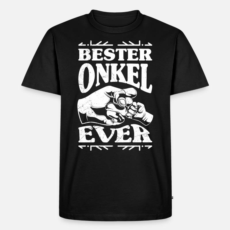 Bester Onkel ever - Männer Premium Bio T-Shirt - Schwarz