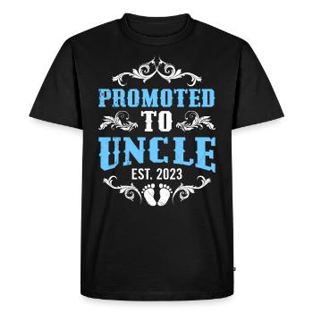 Uncle 2023 - Men's Premium Organic T-Shirt - black - Front - Nico (187cm)