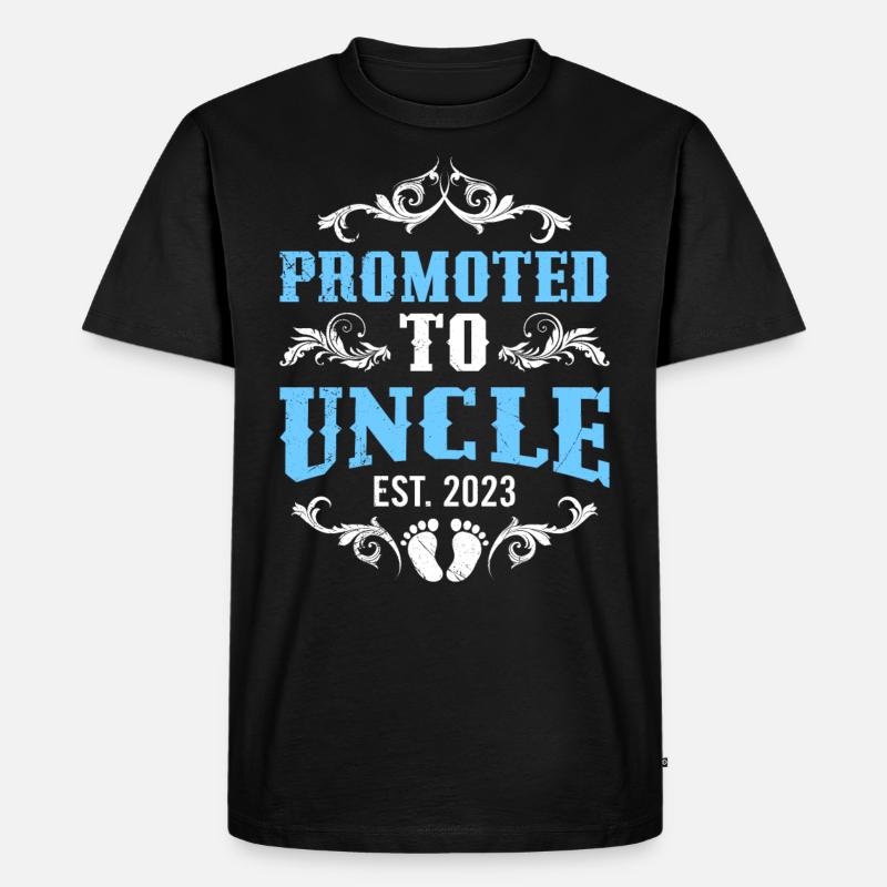 Onkel 2023 - Männer Premium Bio T-Shirt - Schwarz
