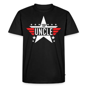 Top Uncle - Men's Premium Organic T-Shirt - black - Front - Nico (187cm)