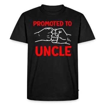 Promoted to Uncle 2023 Uncle Saying - Men's Premium Organic T-Shirt - black - Front - Nico (187cm)